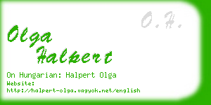 olga halpert business card